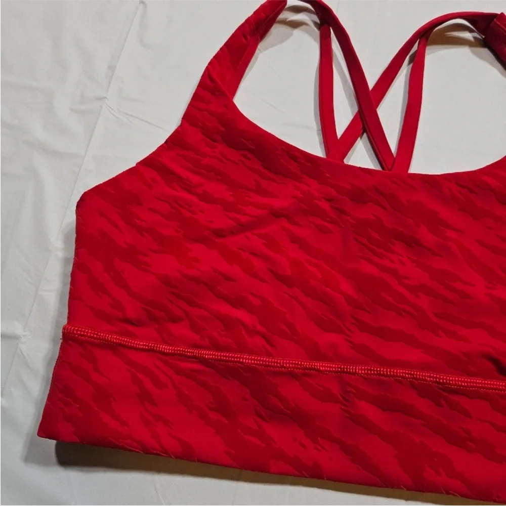 Lululemon Energy Longline Bra Lunar New Year (Dark Red) Size 8_8